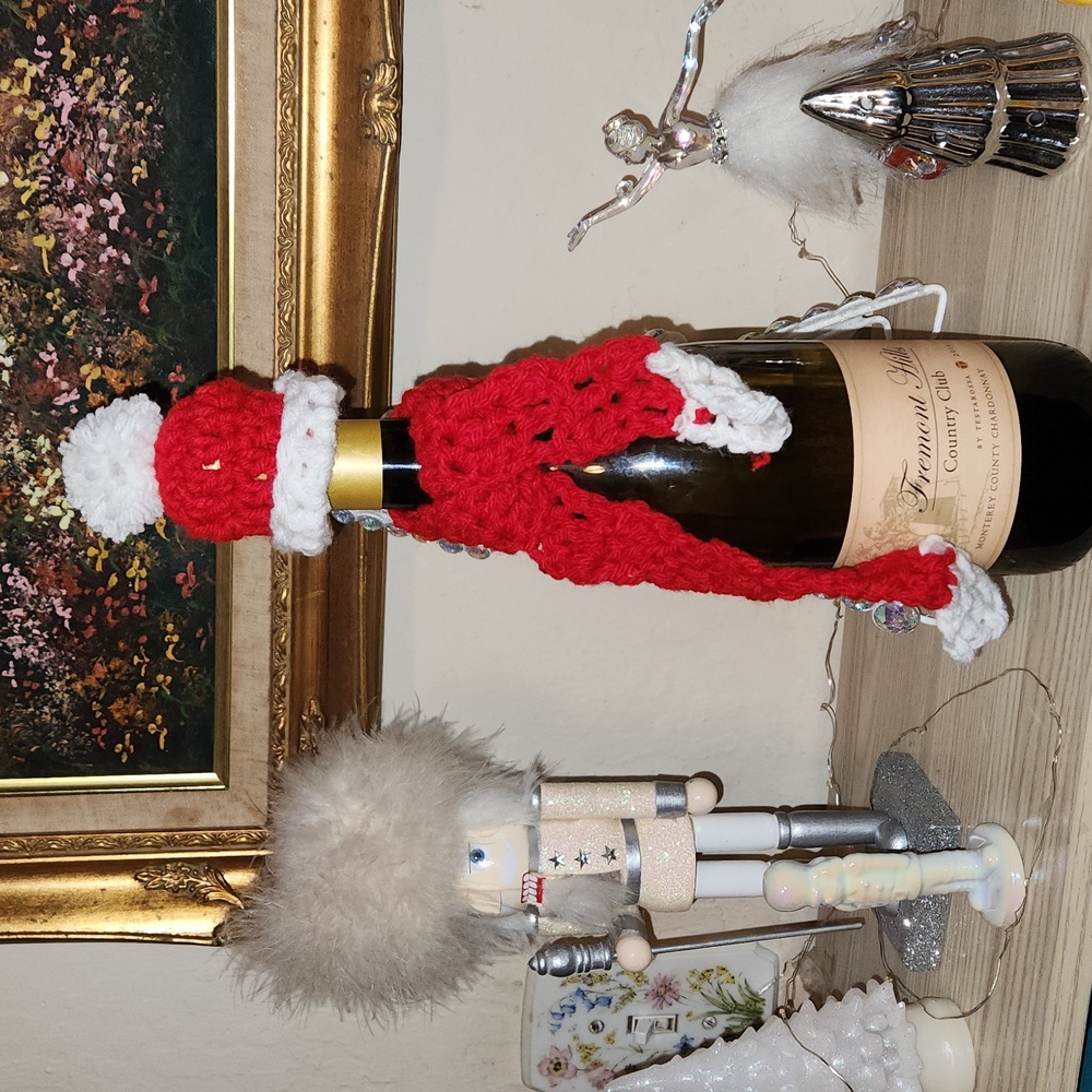 Christmas bottle hat ans scarf